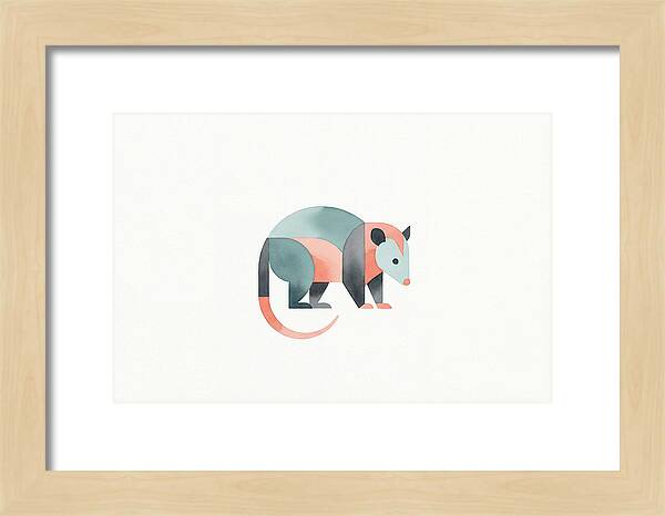 Possum In Minimalist Style