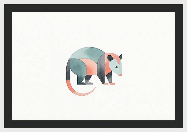 Possum In Minimalist Style