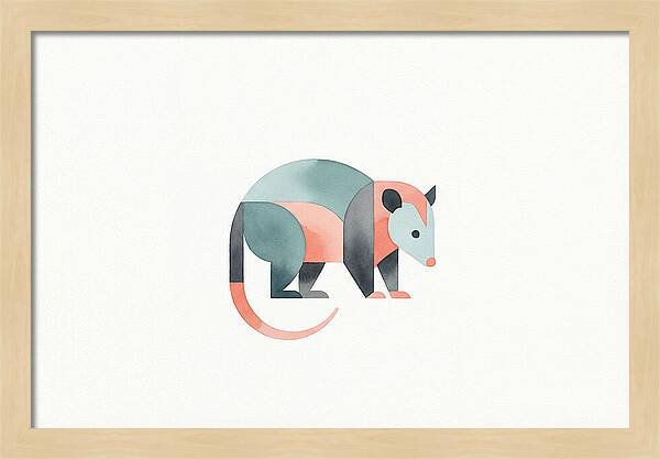 Possum In Minimalist Style