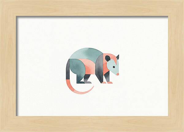 Possum In Minimalist Style