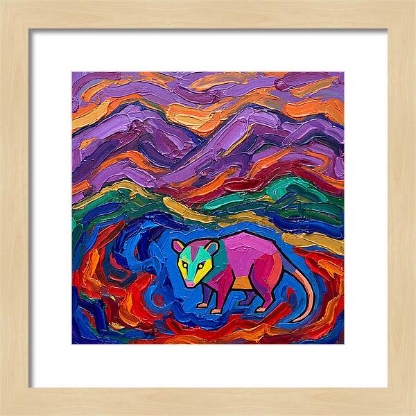 Possum In Vibrant Landscape
