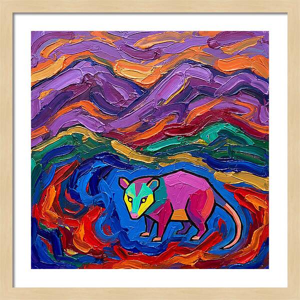 Possum In Vibrant Landscape