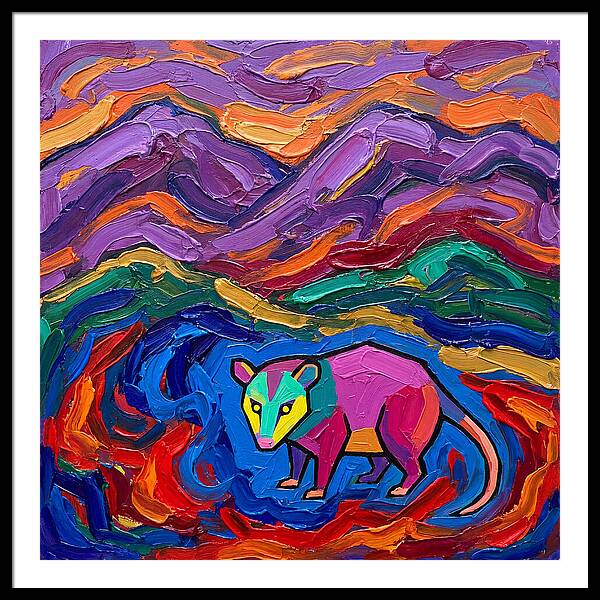 Possum In Vibrant Landscape
