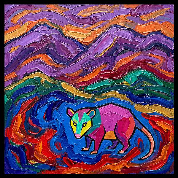 Possum In Vibrant Landscape