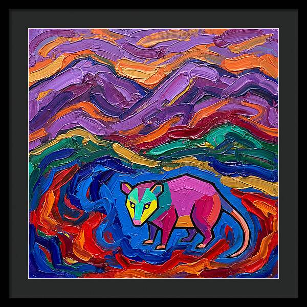 Possum In Vibrant Landscape