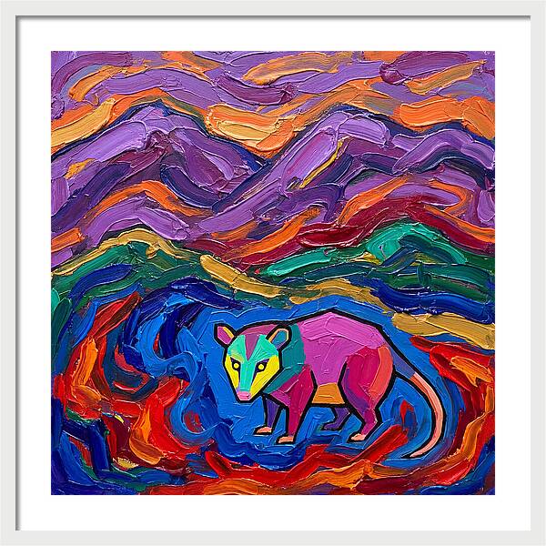 Possum In Vibrant Landscape