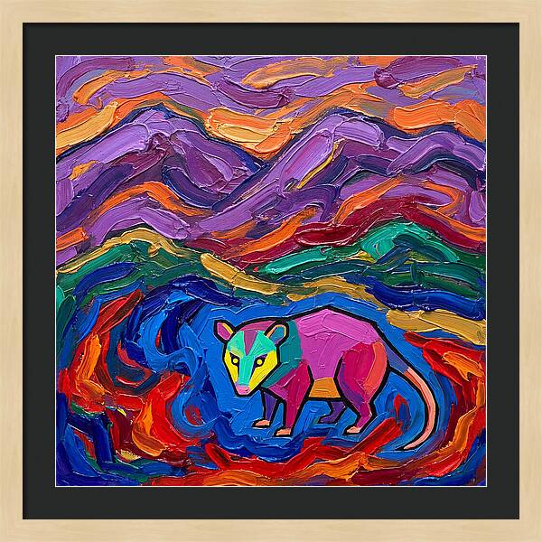 Possum In Vibrant Landscape