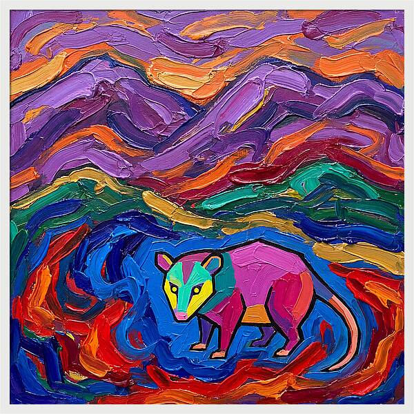 Possum In Vibrant Landscape