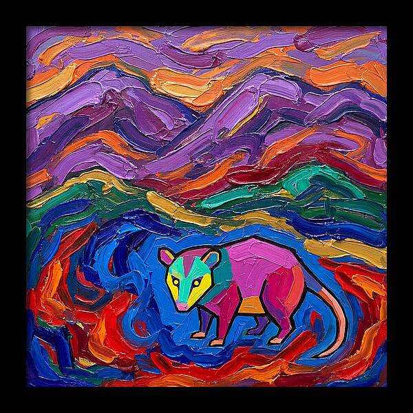 Possum In Vibrant Landscape