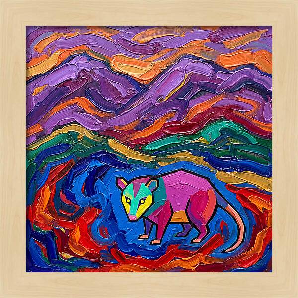 Possum In Vibrant Landscape