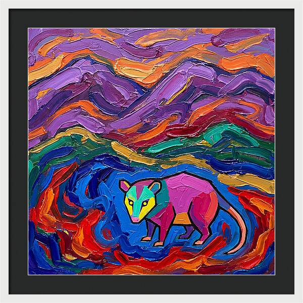 Possum In Vibrant Landscape
