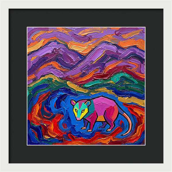 Possum In Vibrant Landscape