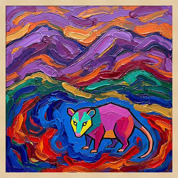 Possum In Vibrant Landscape