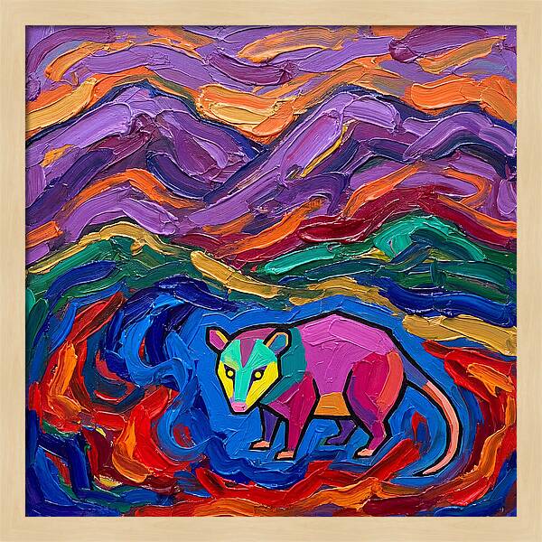 Possum In Vibrant Landscape