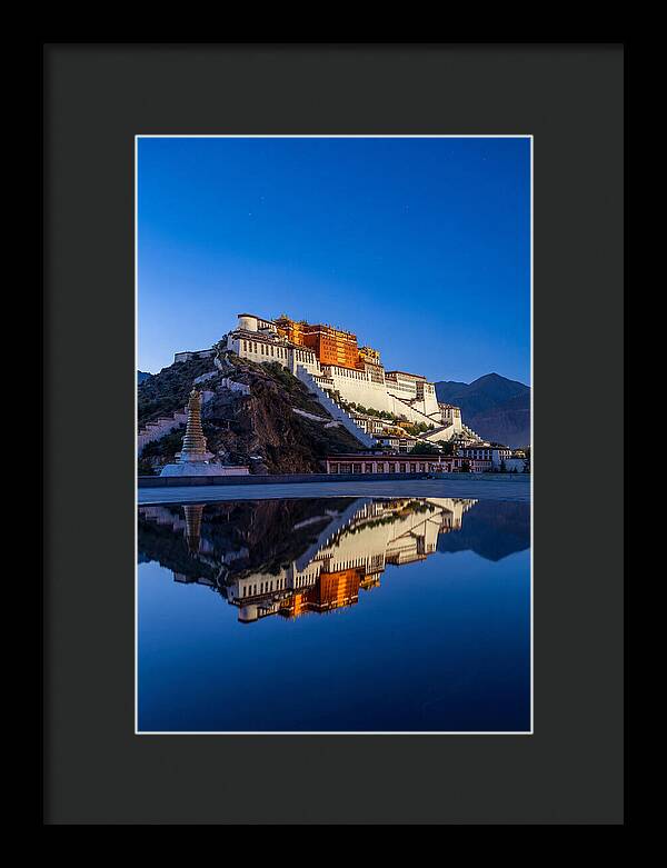 Potala Palace Reflected In Blue Hour