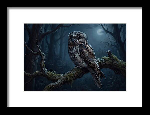 Potoo Perched In Moonlight