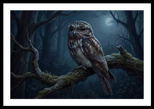 Potoo Perched In Moonlight