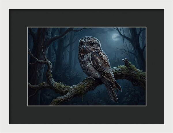 Potoo Perched In Moonlight
