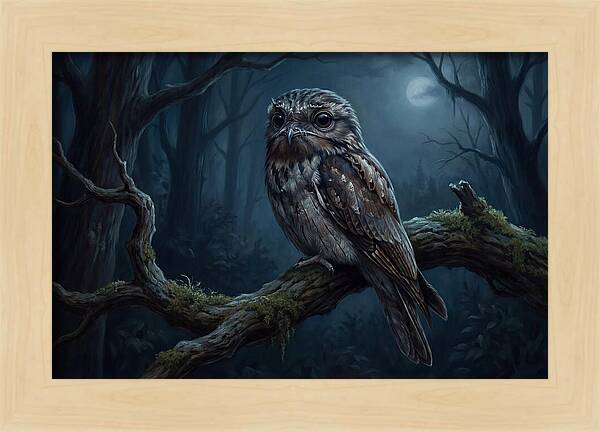 Potoo Perched In Moonlight