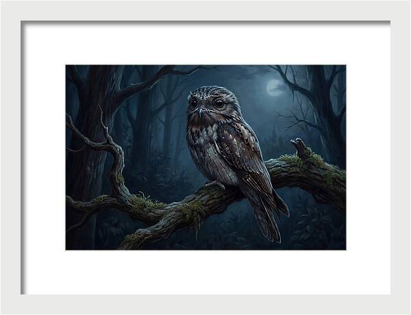 Potoo Perched In Moonlight