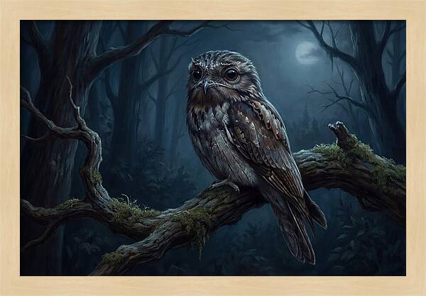 Potoo Perched In Moonlight