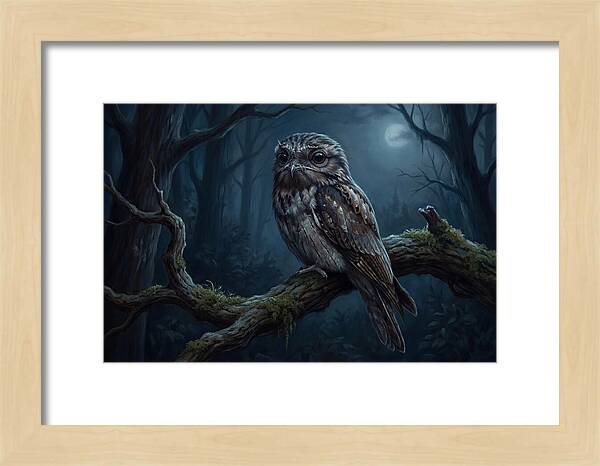 Potoo Perched In Moonlight