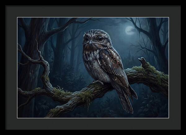 Potoo Perched In Moonlight