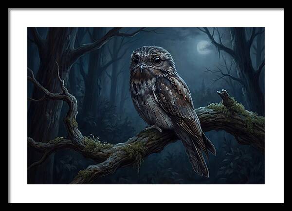 Potoo Perched In Moonlight