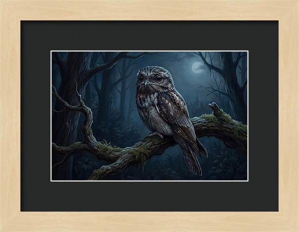 Potoo Perched In Moonlight