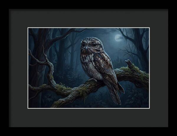 Potoo Perched In Moonlight