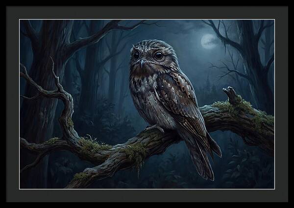 Potoo Perched In Moonlight