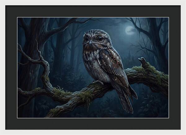 Potoo Perched In Moonlight