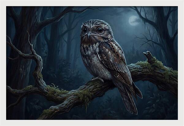 Potoo Perched In Moonlight