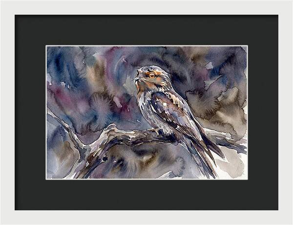 Potoo Perched In Watercolor