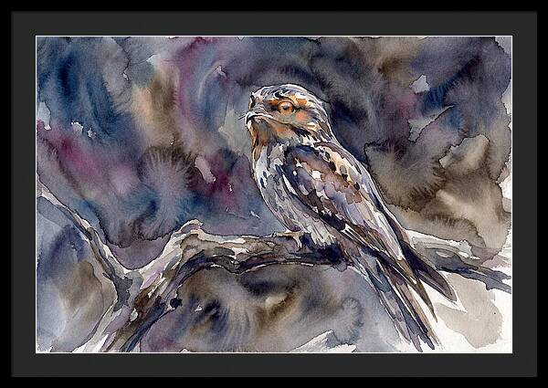 Potoo Perched In Watercolor