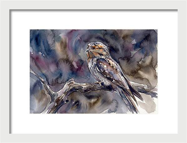 Potoo Perched In Watercolor