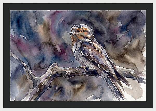 Potoo Perched In Watercolor