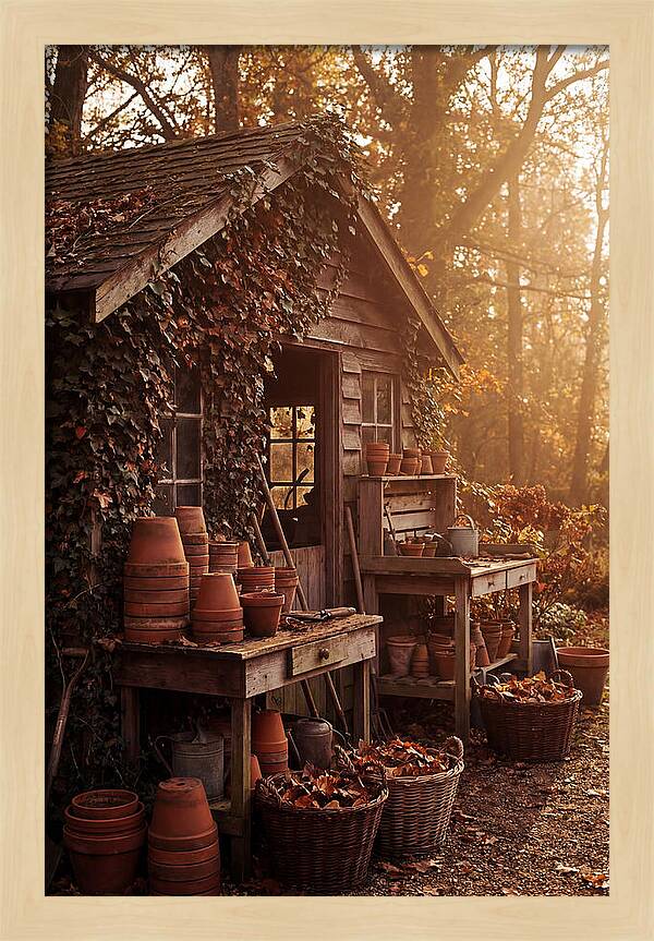 Potting Shed In Autumn Light
