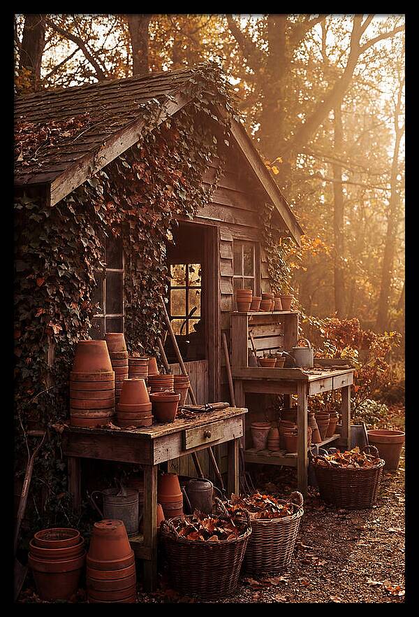 Potting Shed In Autumn Light