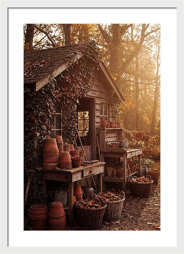 Potting Shed In Autumn Light