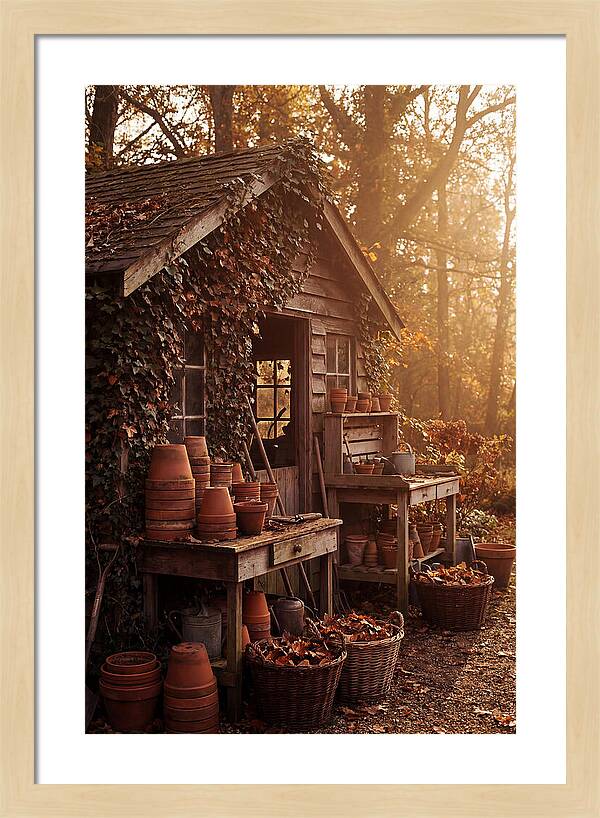 Potting Shed In Autumn Light