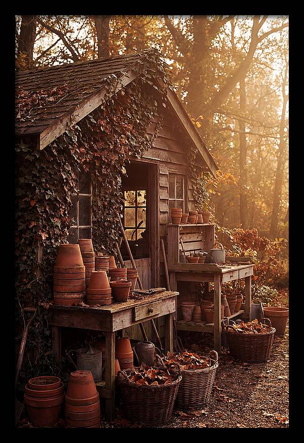 Potting Shed In Autumn Light