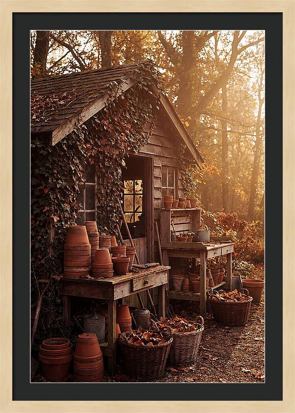 Potting Shed In Autumn Light