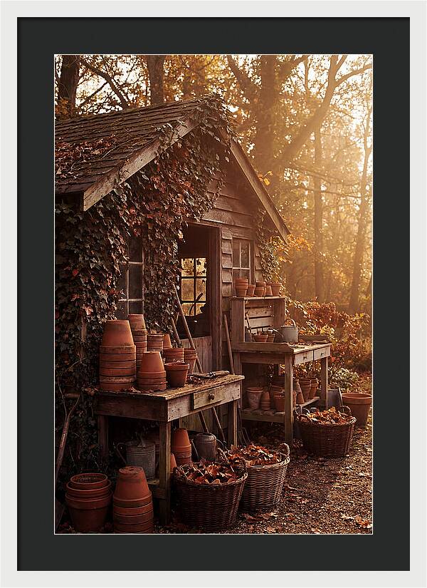Potting Shed In Autumn Light