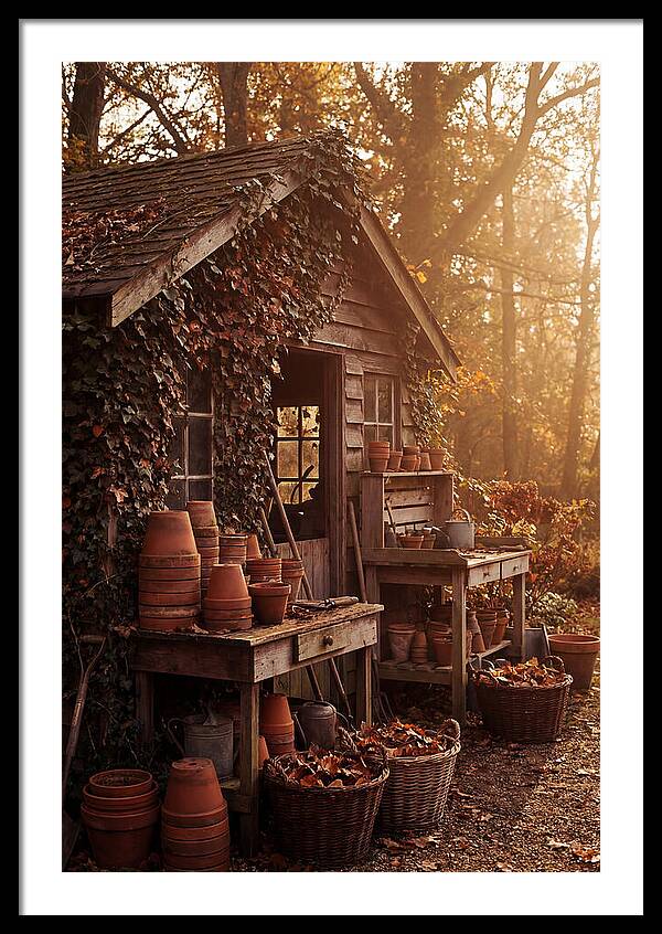 Potting Shed In Autumn Light