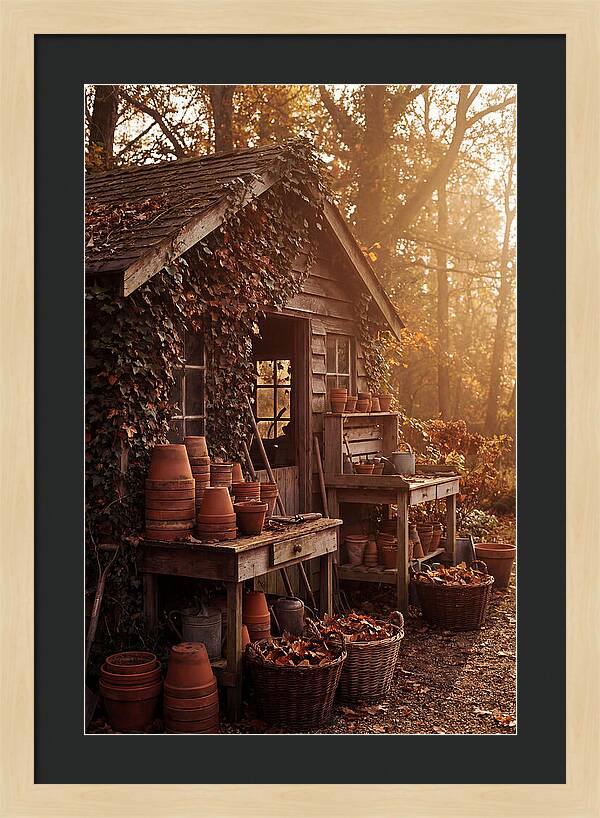 Potting Shed In Autumn Light