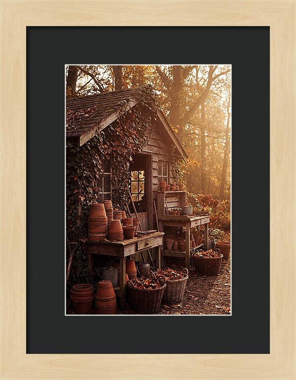 Potting Shed In Autumn Light
