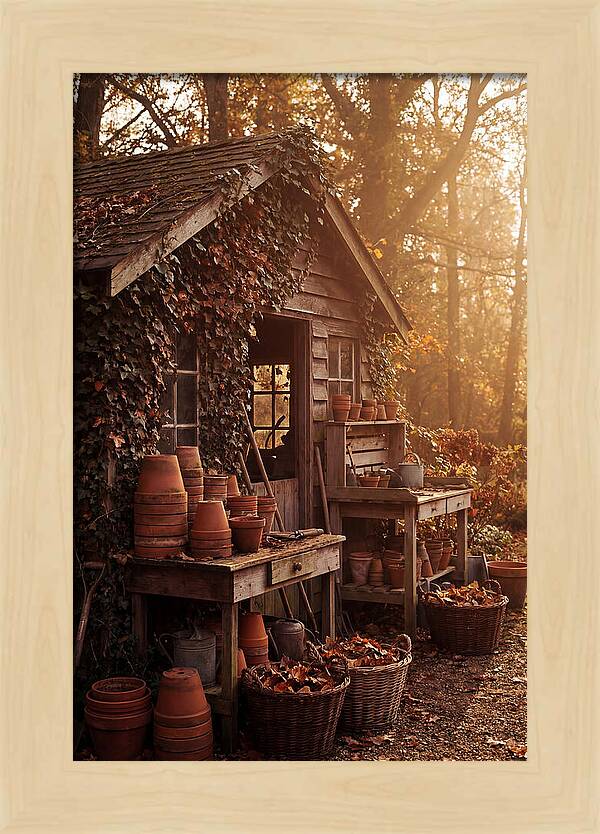 Potting Shed In Autumn Light