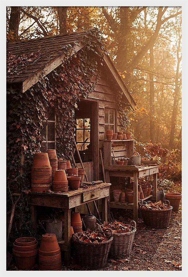Potting Shed In Autumn Light