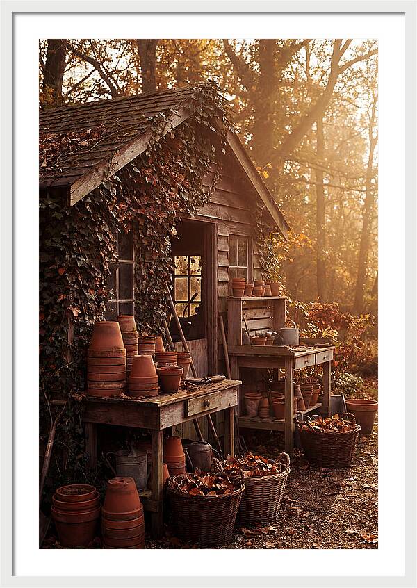Potting Shed In Autumn Light